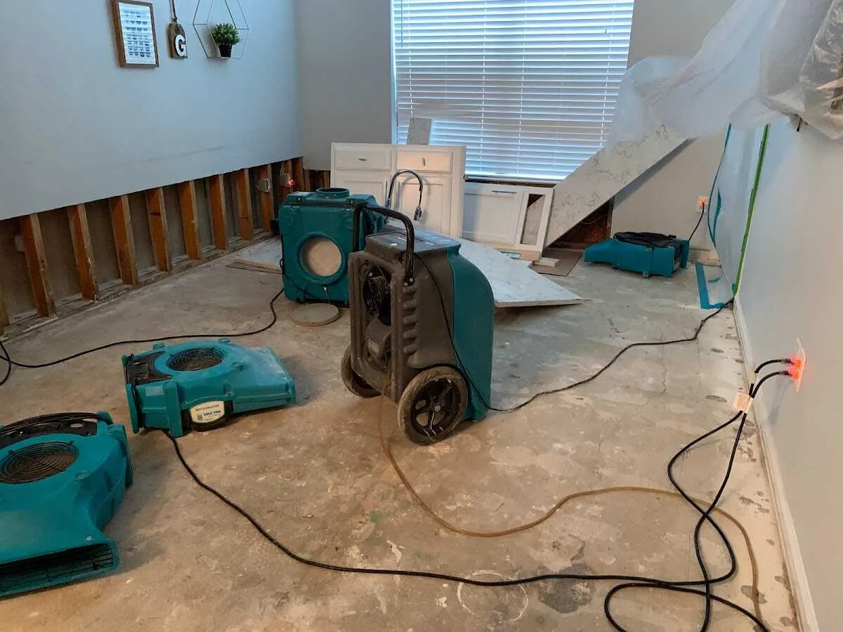 Dehumidifier in flood-cut room for Water Extraction & Removal in Pearl City